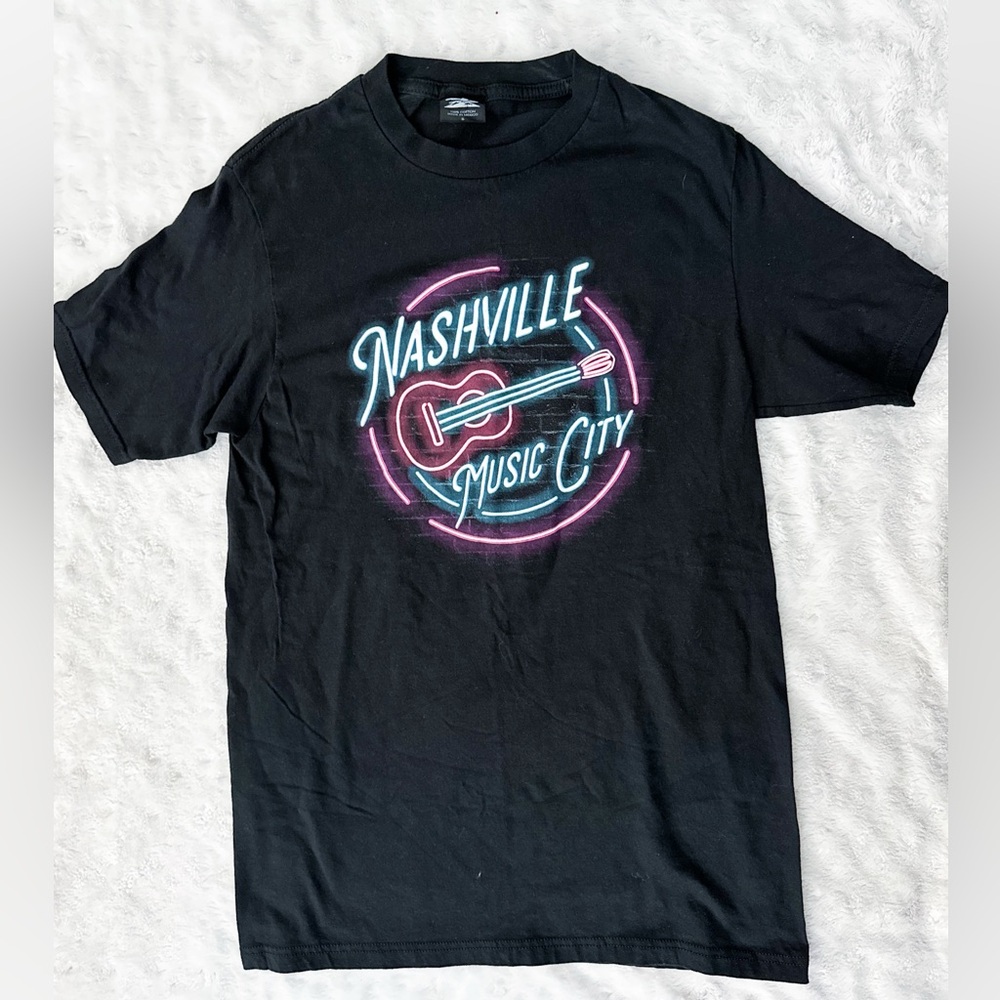 NASHVILLE Music City Unisex Graphic Tee Shirt